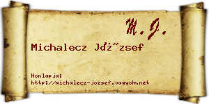 Michalecz József névjegykártya