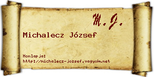 Michalecz József névjegykártya