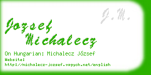 jozsef michalecz business card